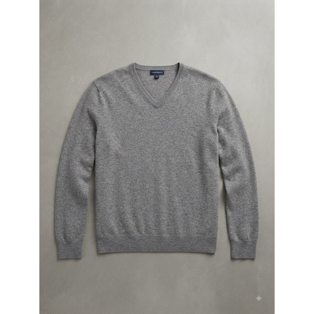 Club Room Men's 100% Cashmere V-Neck Sweater  Gray Size Large (Flawed)  Luxury - Picture 2 of 6